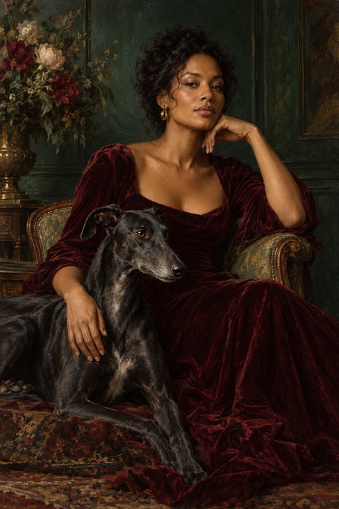 Oil painted portrait finish